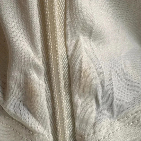 Talbots Black Cream Ponte Grosgrain Trim Sheath Dress Sleeveless Round Neck 10 - Picture 11 of 13